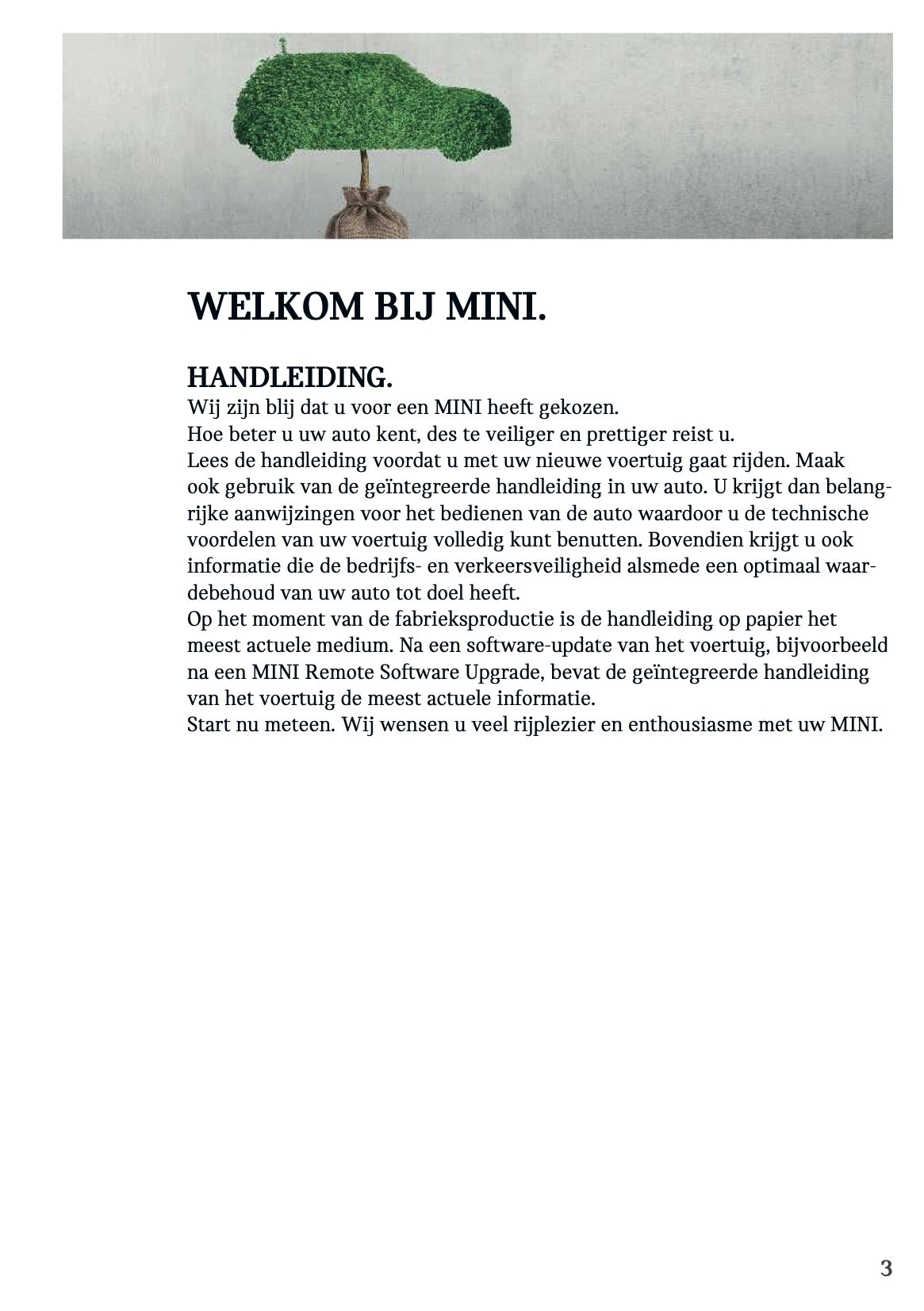 2025-2026 Mini Cooper Owner's Manual | Dutch
