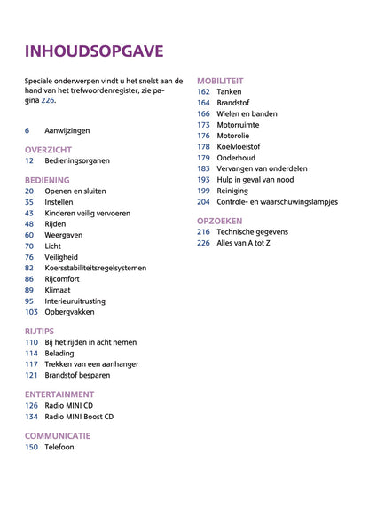 2013 Mini Countryman/Paceman Owner's Manual | Dutch