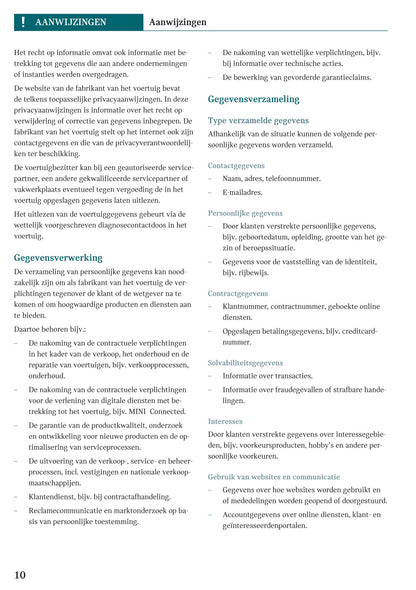 2022 Mini Countryman Owner's Manual | Dutch