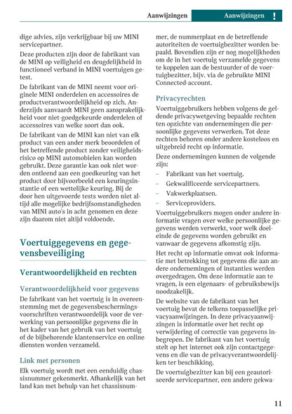 2025-2026 Mini Countryman Owner's Manual | Dutch