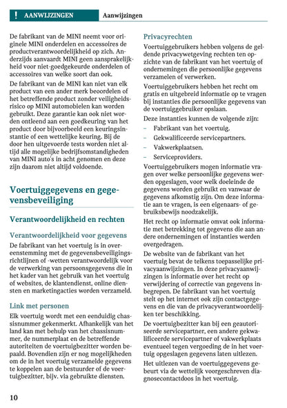 2023 Mini Mini Owner's Manual | Dutch