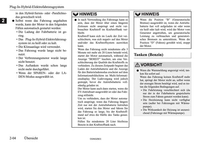 2025 Mitsubishi Outlander PHEV Owner's Manual | German