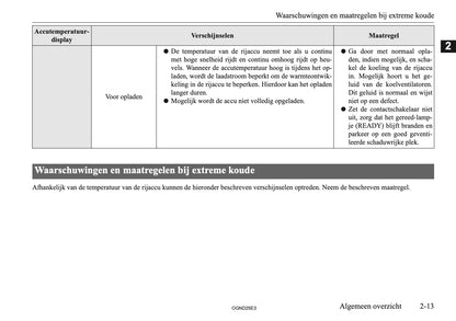 2025 Mitsubishi Outlander PHEV Owner's Manual | Dutch