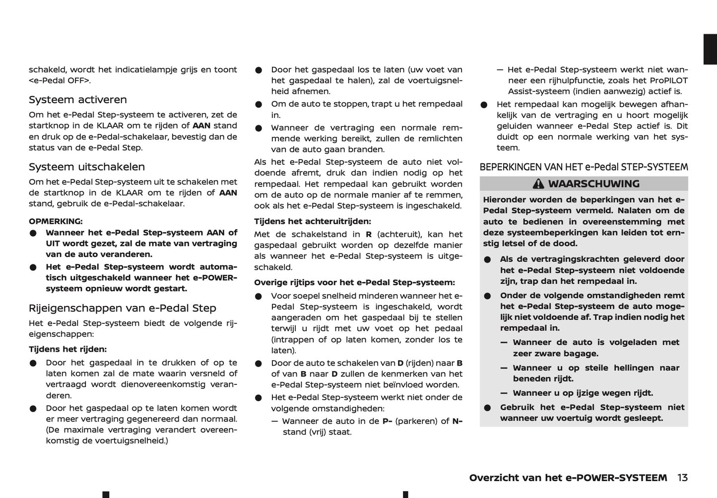 2025-2026 Nissan Qashqai e-Power Owner's Manual | Dutch