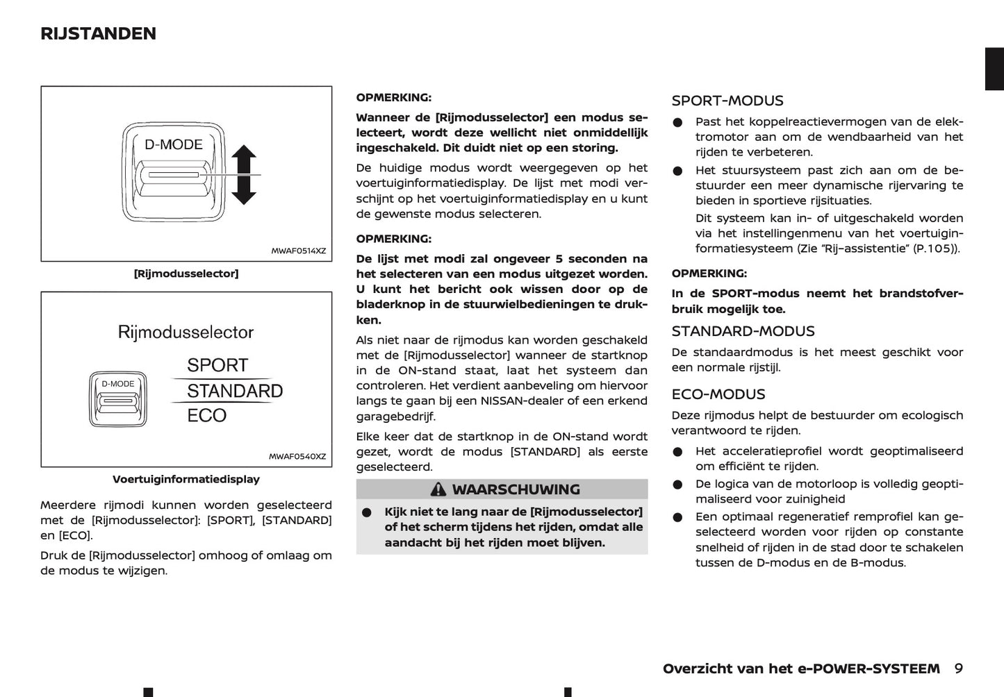 2026 Nissan Qashqai e-Power Owner's Manual | Dutch