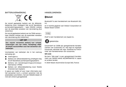 2026 Nissan Qashqai e-Power Owner's Manual | Dutch