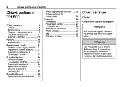 2023-2024 Opel Astra Owner's Manual | Italian