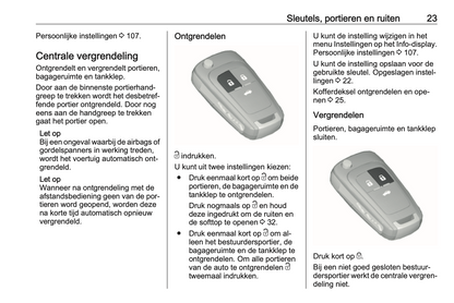 2016 Opel Cascada Owner's Manual | Dutch