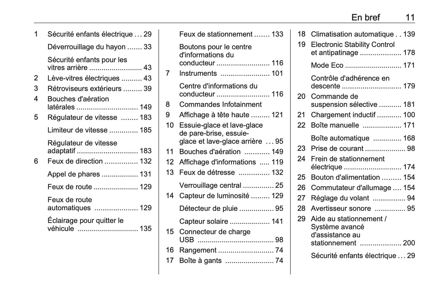 2021 Opel Combo Owner's Manual | French