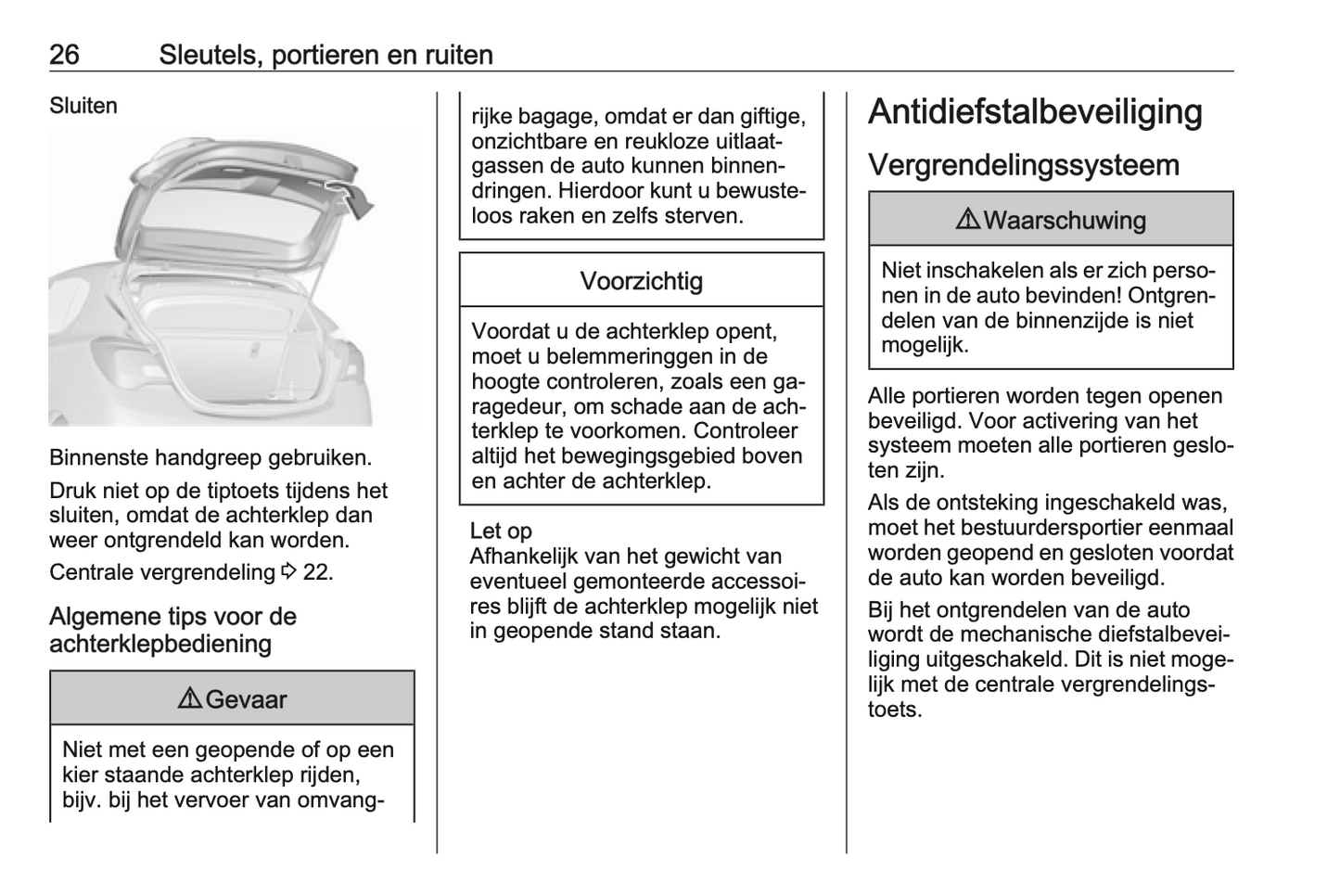 2015-2016 Opel Corsa Owner's Manual | Dutch