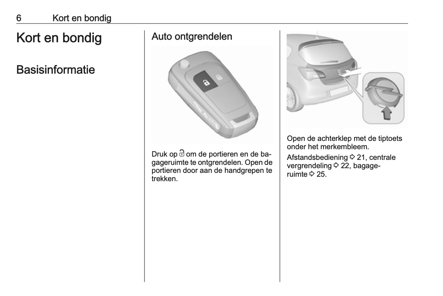 2015-2016 Opel Corsa Owner's Manual | Dutch