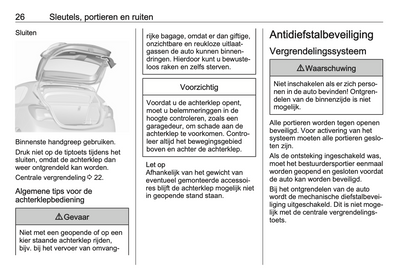 2016-2017 Opel Corsa Owner's Manual | Dutch