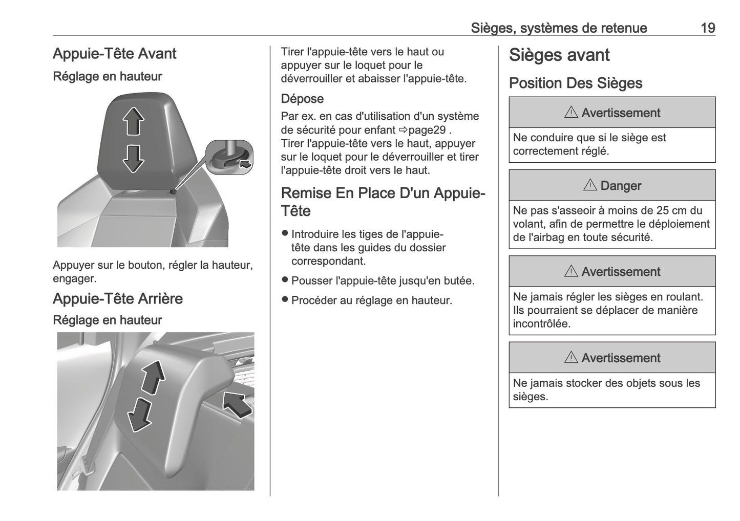 2025-2026 Opel Frontera Owner's Manual | French
