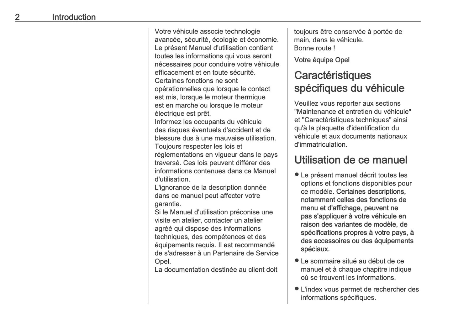2025-2026 Opel Frontera Owner's Manual | French