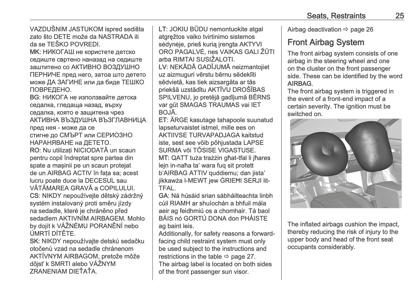 2025-2026 Opel Frontera Owner's Manual | English