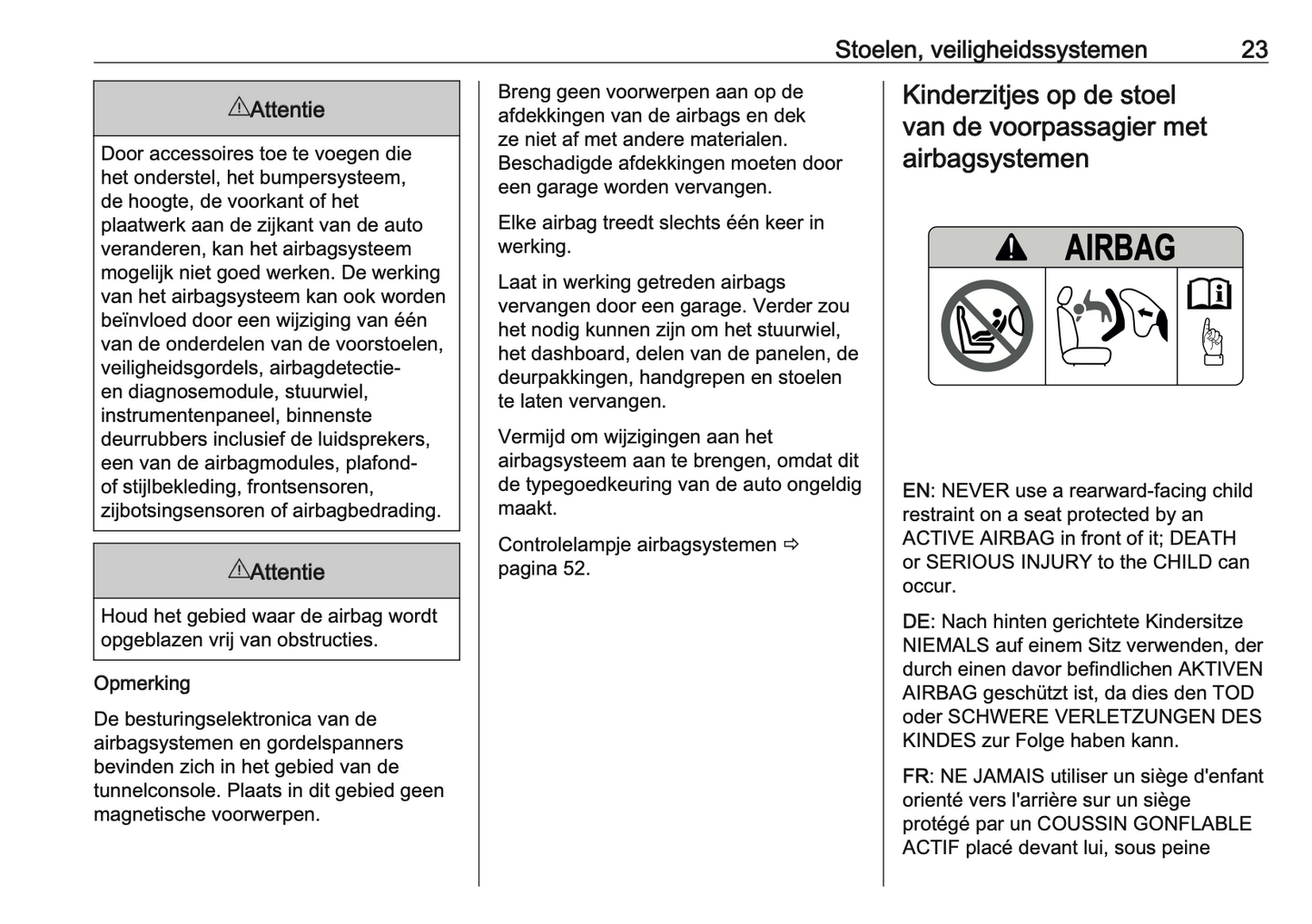 2024-2025 Opel Frontera Owner's Manual | Dutch