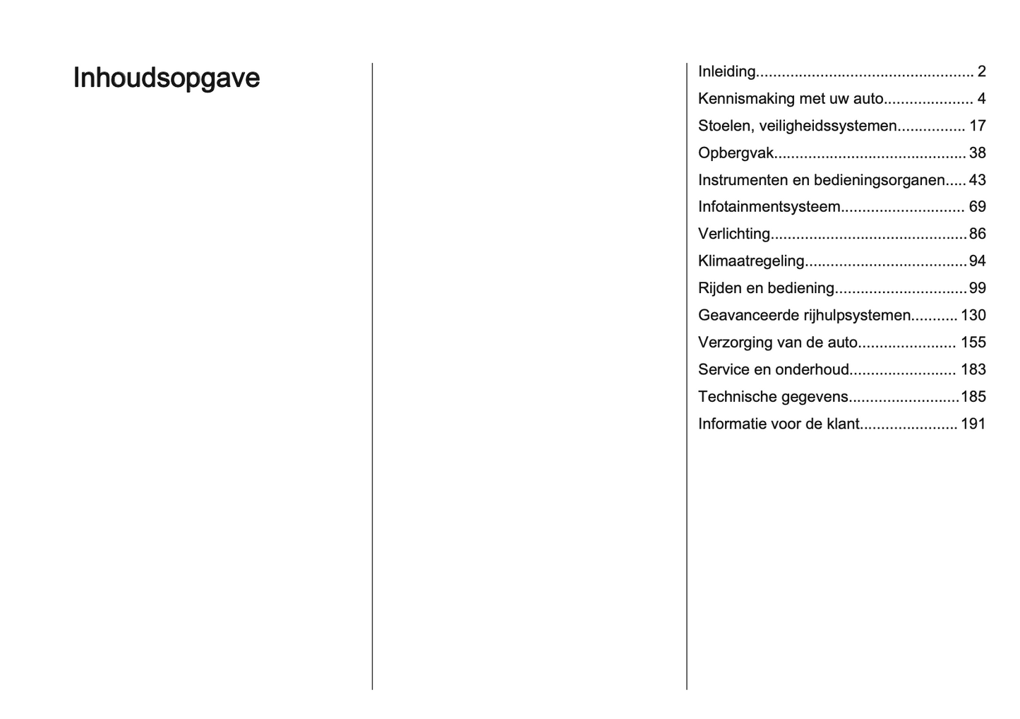 2024-2025 Opel Frontera Owner's Manual | Dutch