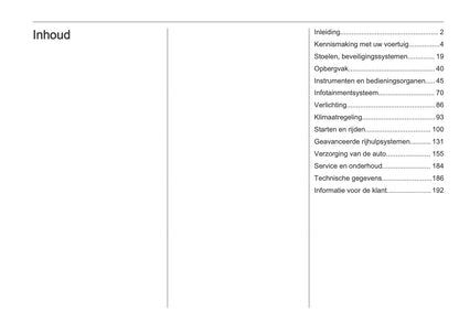 2025-2026 Opel Frontera Owner's Manual | Dutch