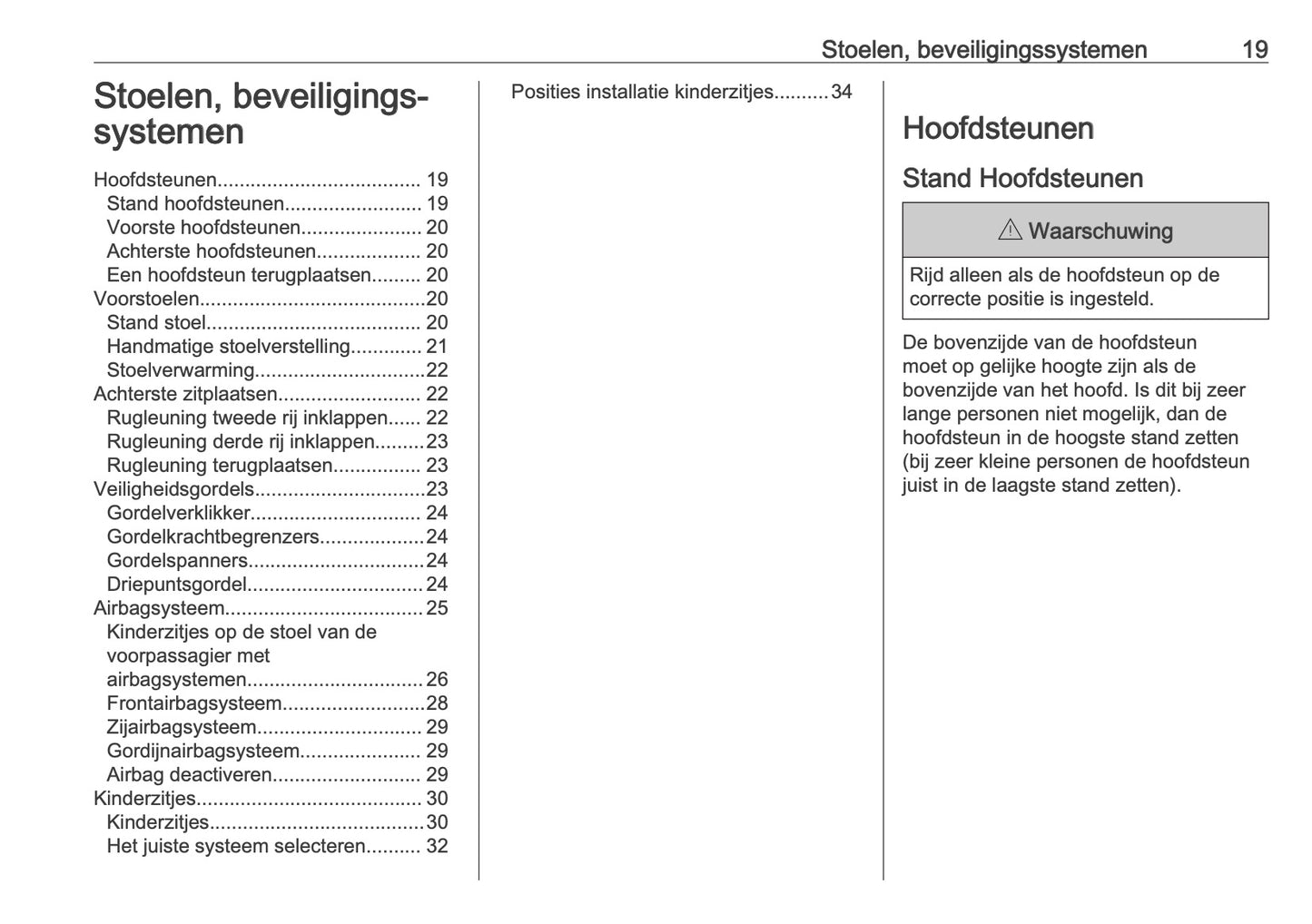 2025-2026 Opel Frontera Owner's Manual | Dutch