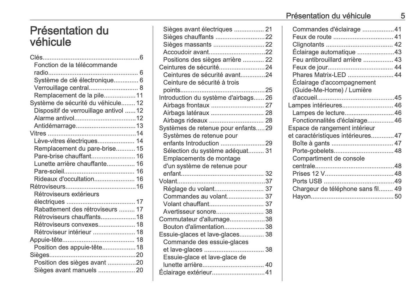 2025-2026 Opel Mokka Owner's Manual | French