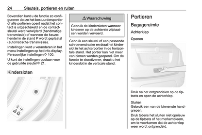 2015-2016 Opel Mokka Owner's Manual | Dutch