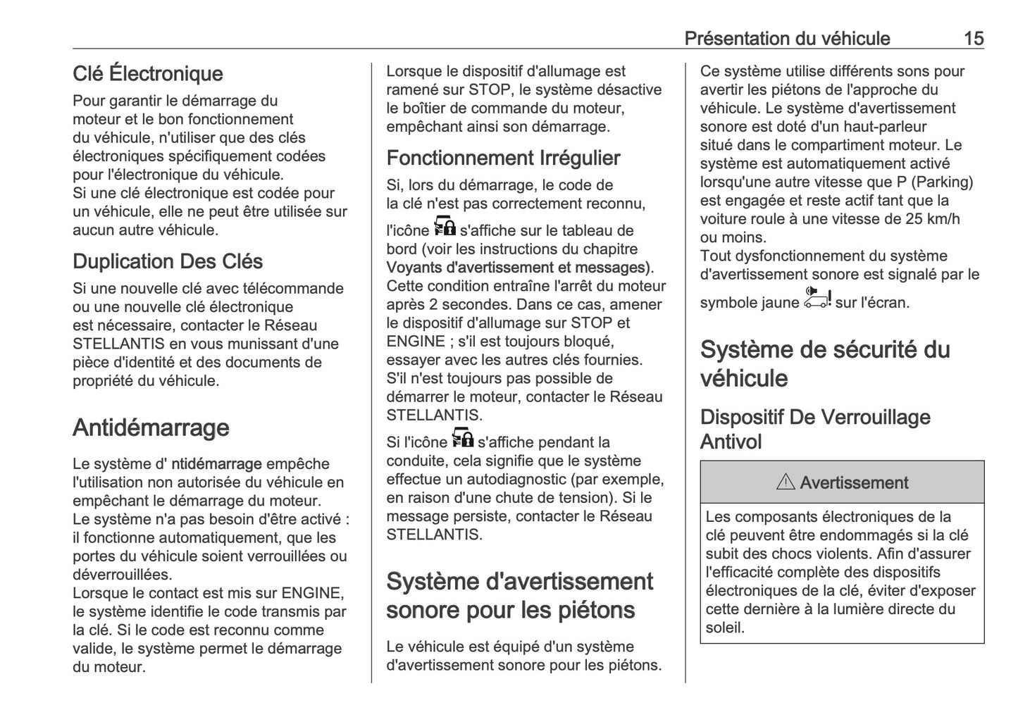 2026 Opel Movano Owner's Manual | French