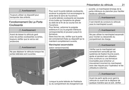 2026 Opel Movano Owner's Manual | French