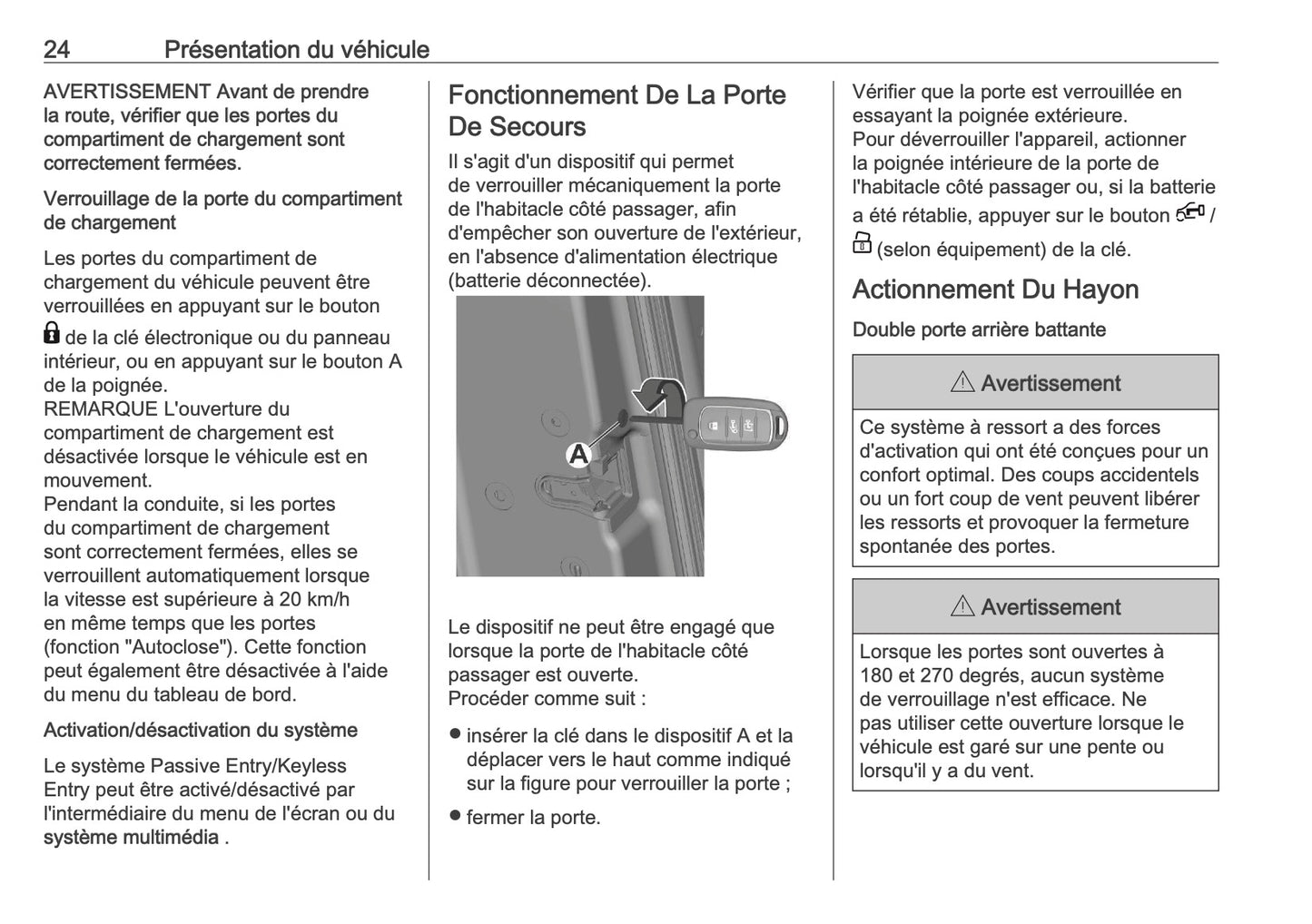 2026 Opel Movano Owner's Manual | French