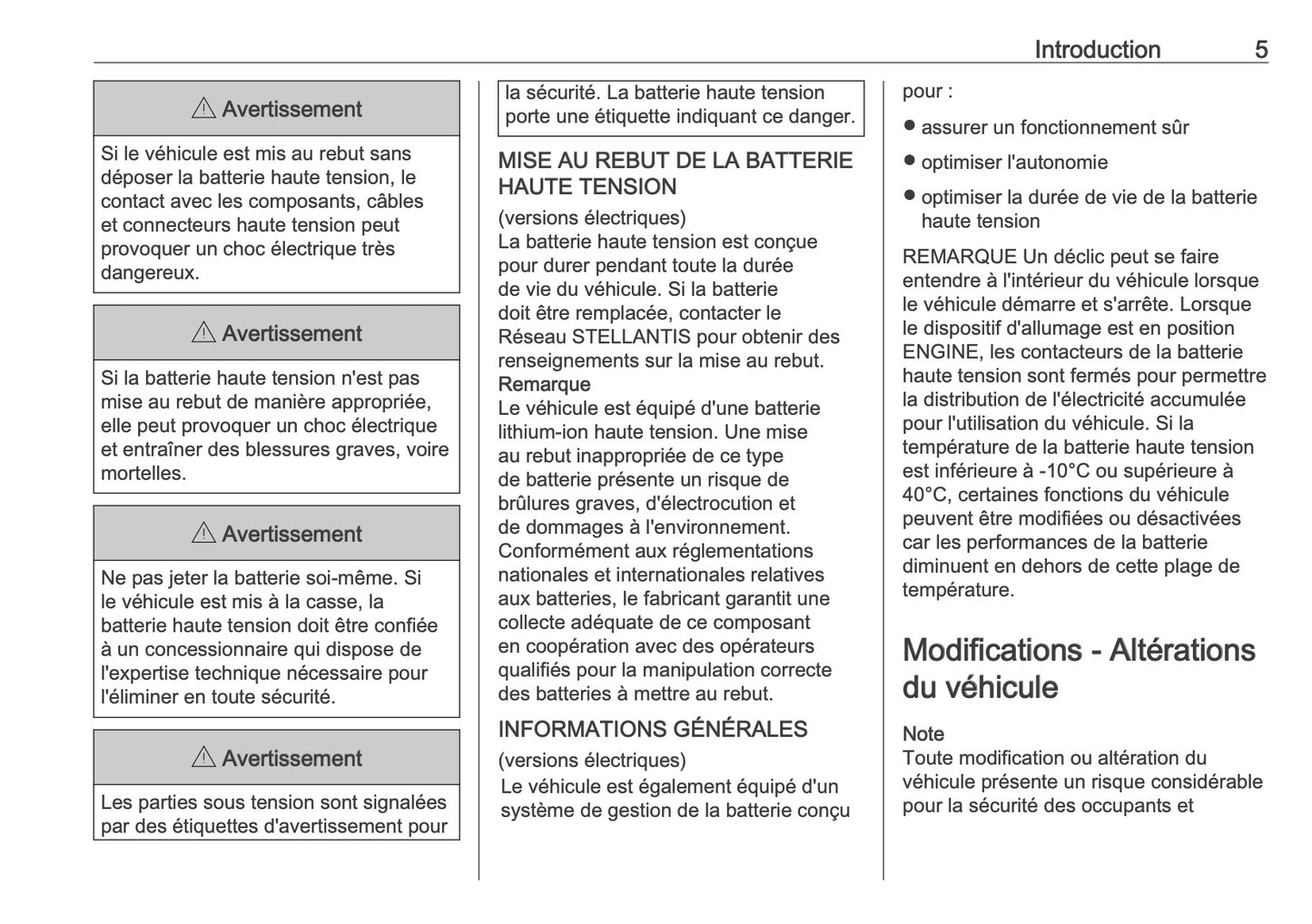 2026 Opel Movano Owner's Manual | French