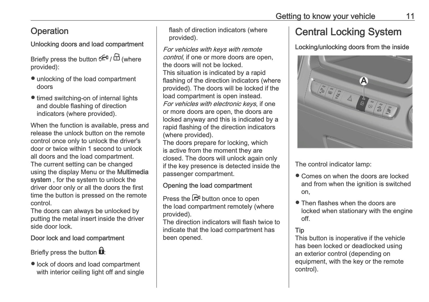 2026 Opel Movano Owner's Manual | English