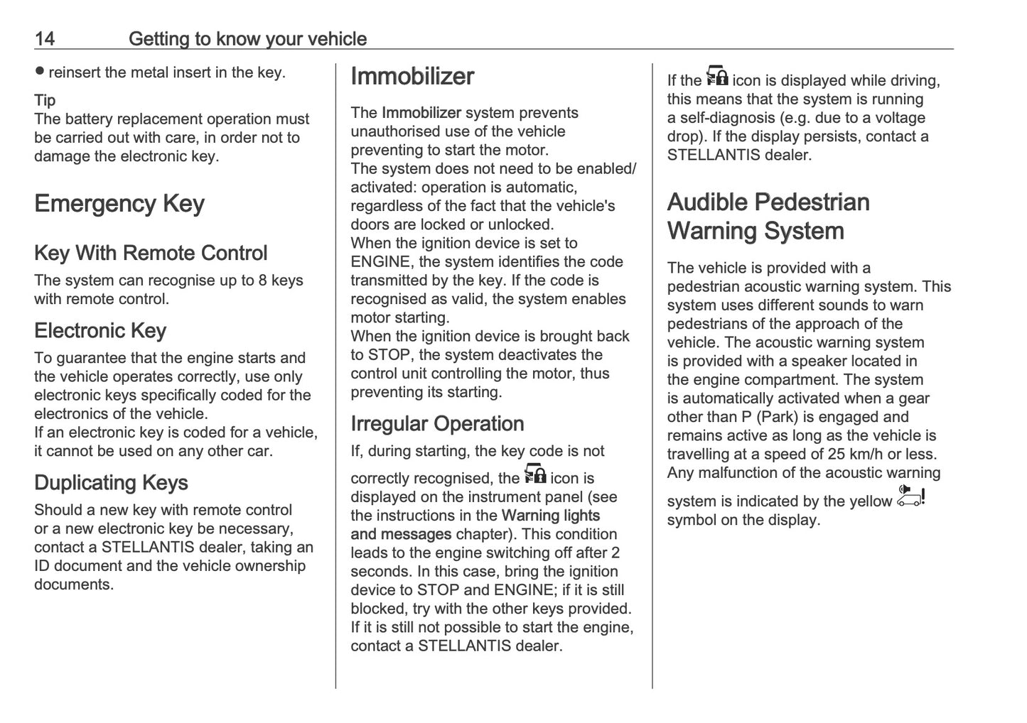 2026 Opel Movano Owner's Manual | English