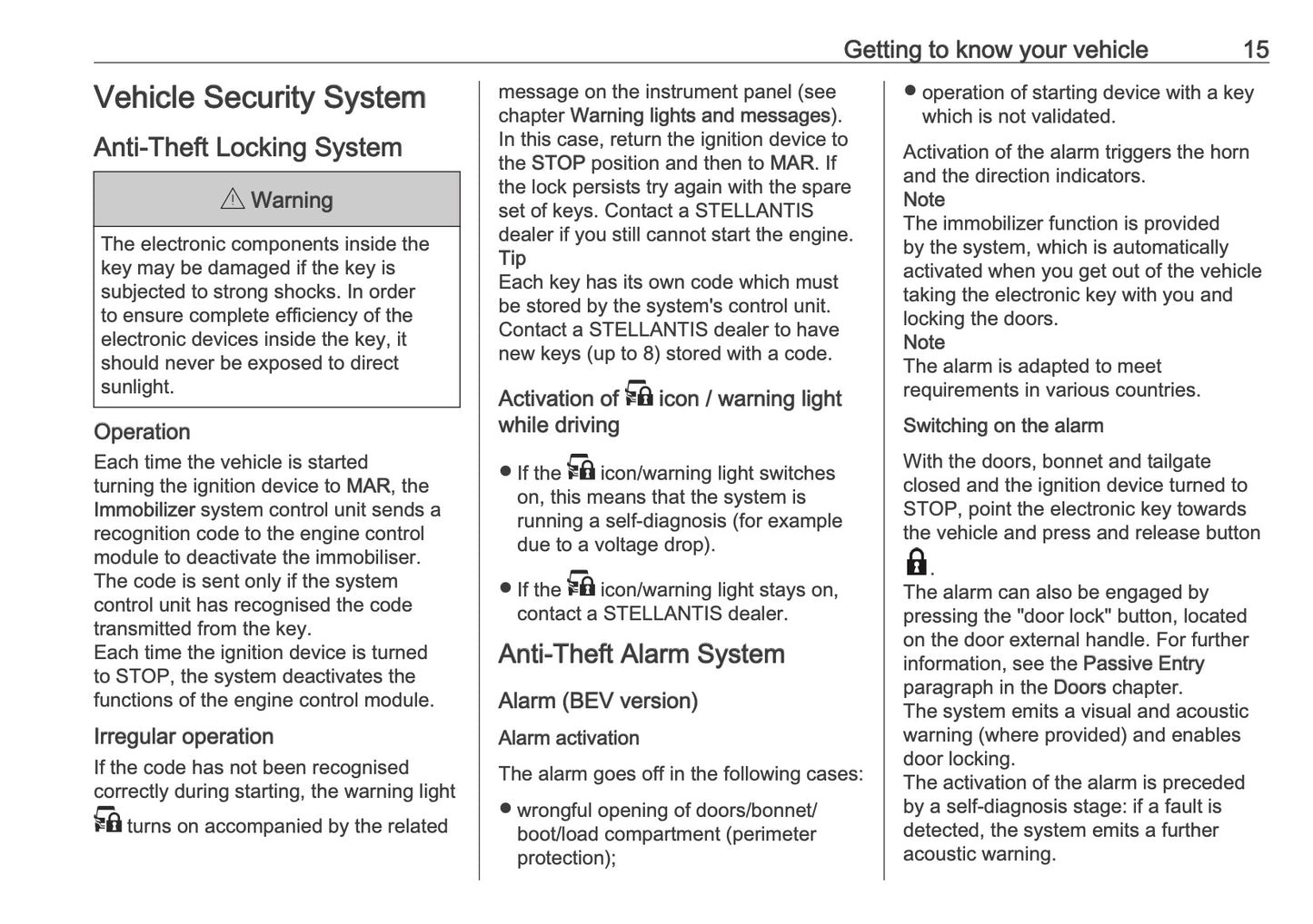 2026 Opel Movano Owner's Manual | English