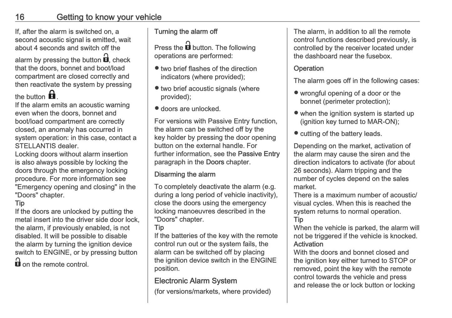 2026 Opel Movano Owner's Manual | English