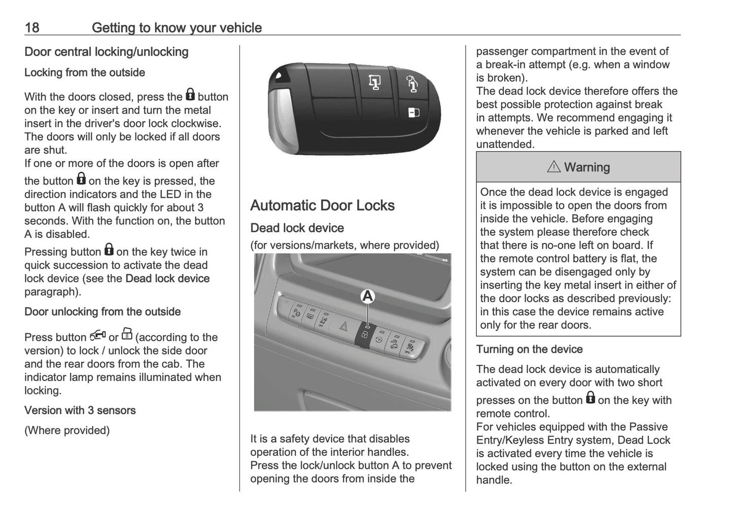 2026 Opel Movano Owner's Manual | English