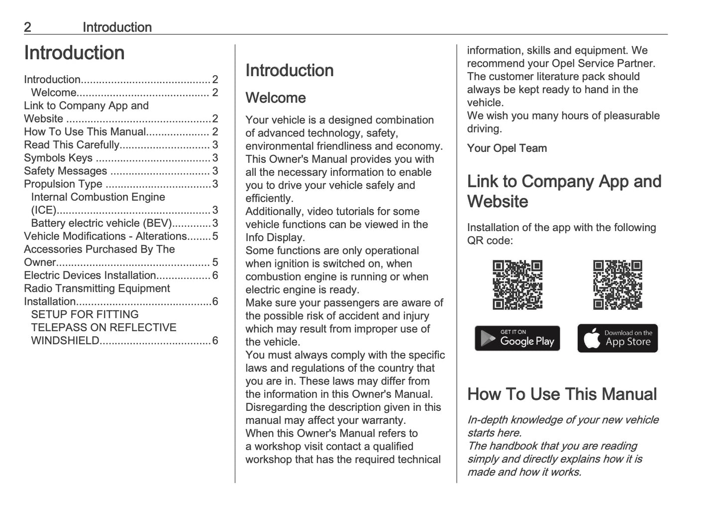 2026 Opel Movano Owner's Manual | English