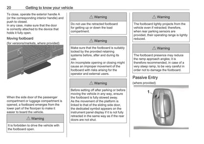 2026 Opel Movano Owner's Manual | English