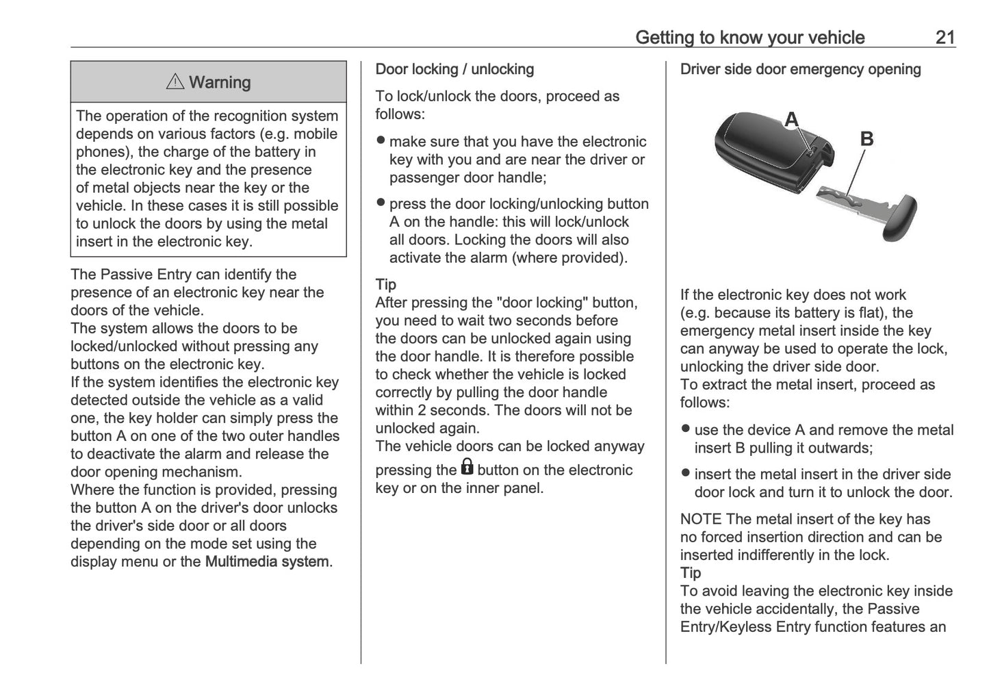 2026 Opel Movano Owner's Manual | English