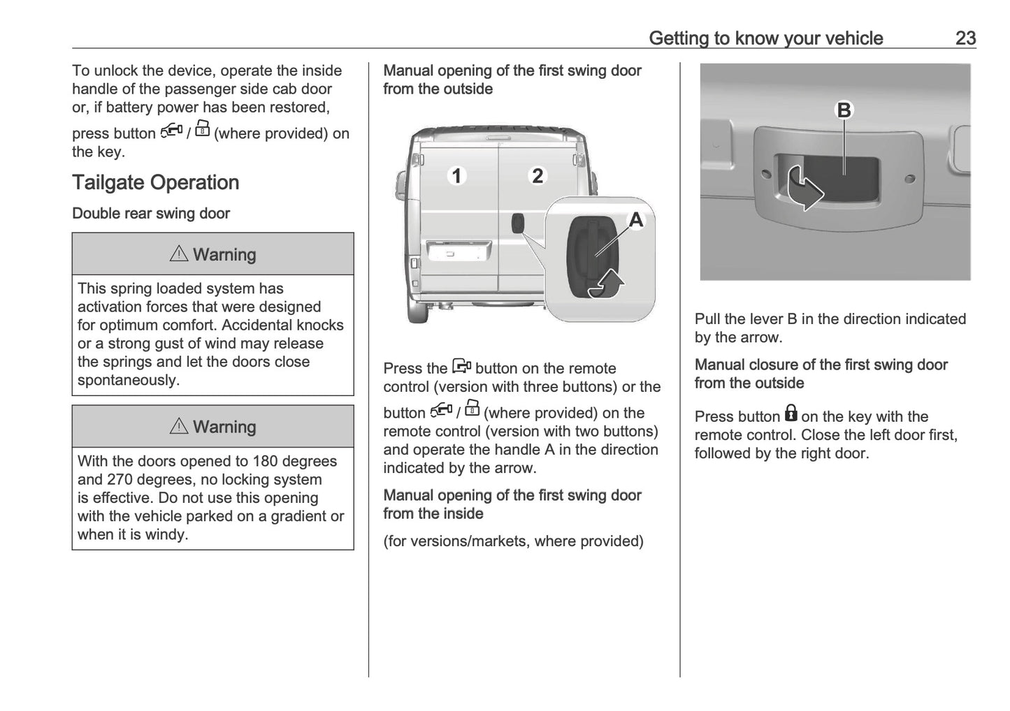 2026 Opel Movano Owner's Manual | English