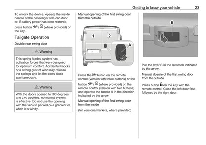 2026 Opel Movano Owner's Manual | English