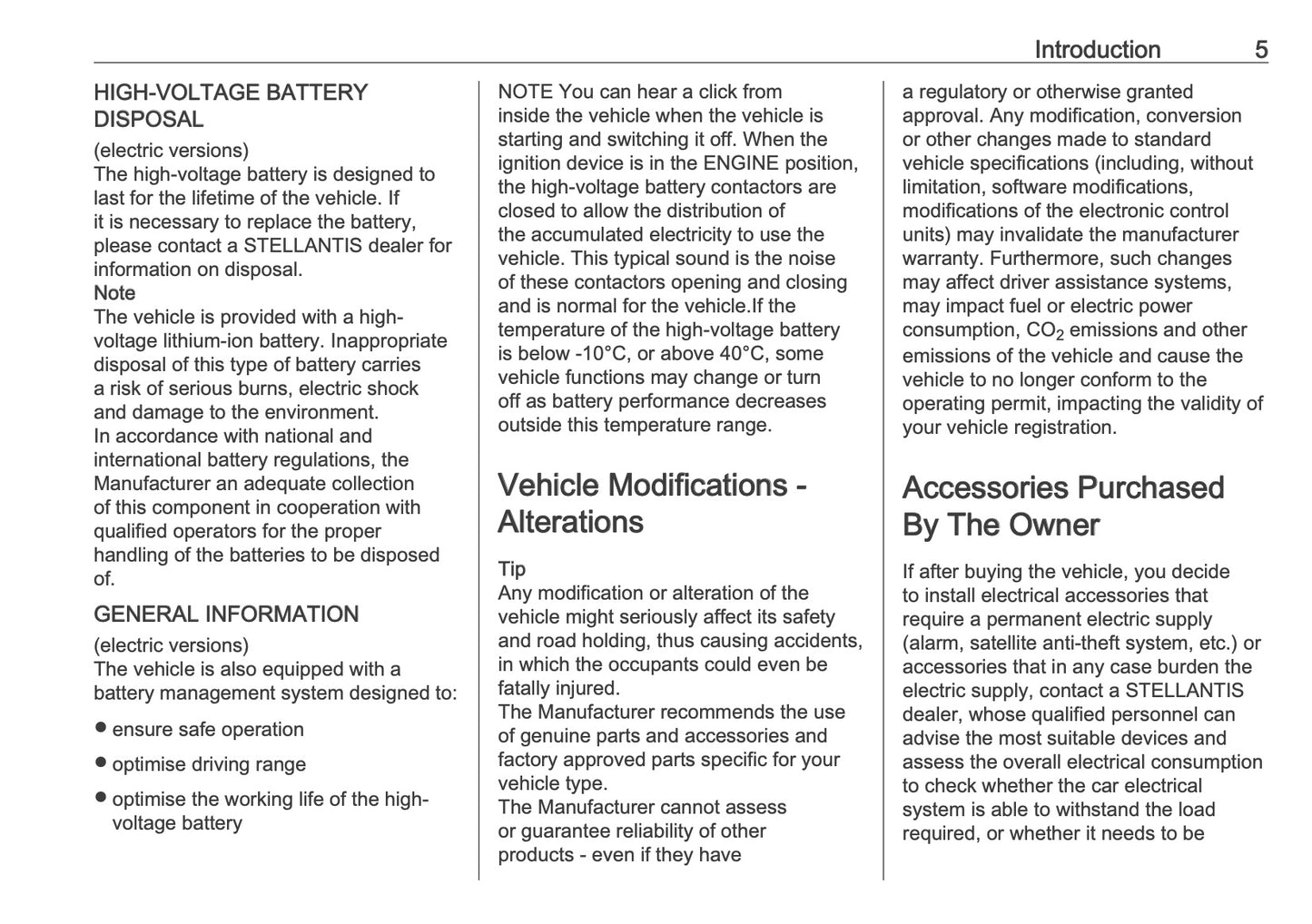 2026 Opel Movano Owner's Manual | English