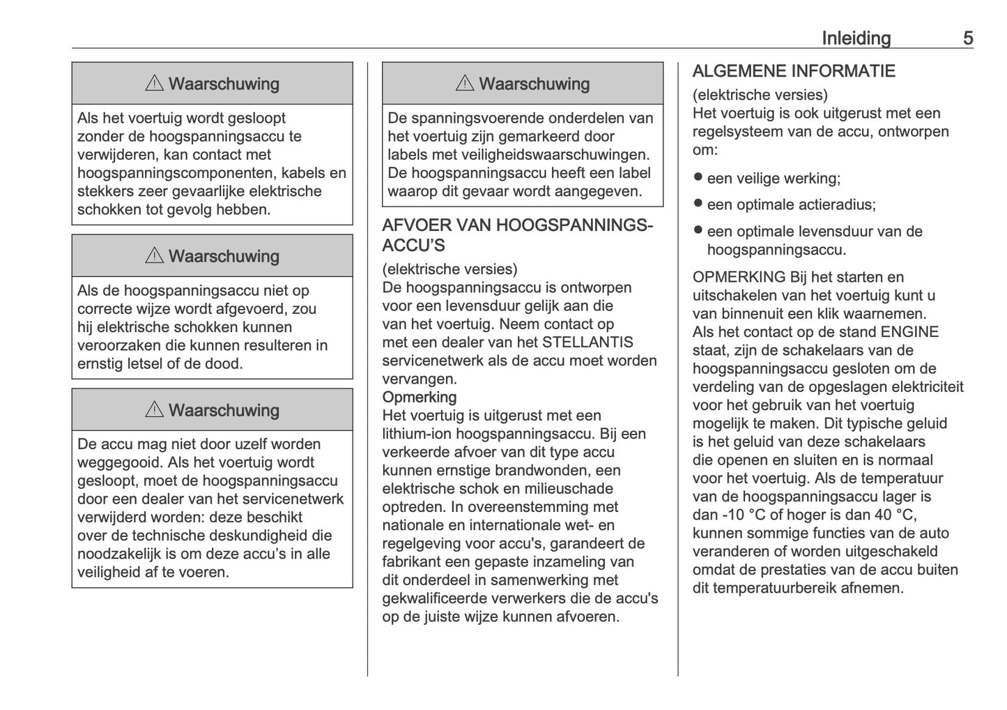 2026 Opel Movano Owner's Manual | Dutch