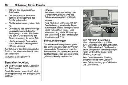 2023-2024 Opel Vivaro Owner's Manual | German