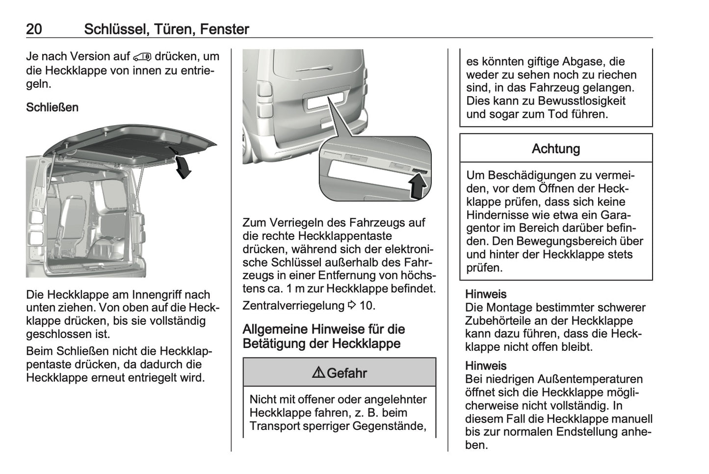 2024-2025 Opel Vivaro Owner's Manual | German