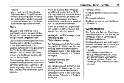 2024-2025 Opel Vivaro Owner's Manual | German