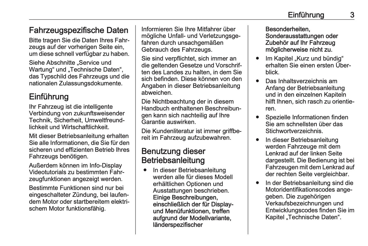2024-2025 Opel Vivaro Owner's Manual | German
