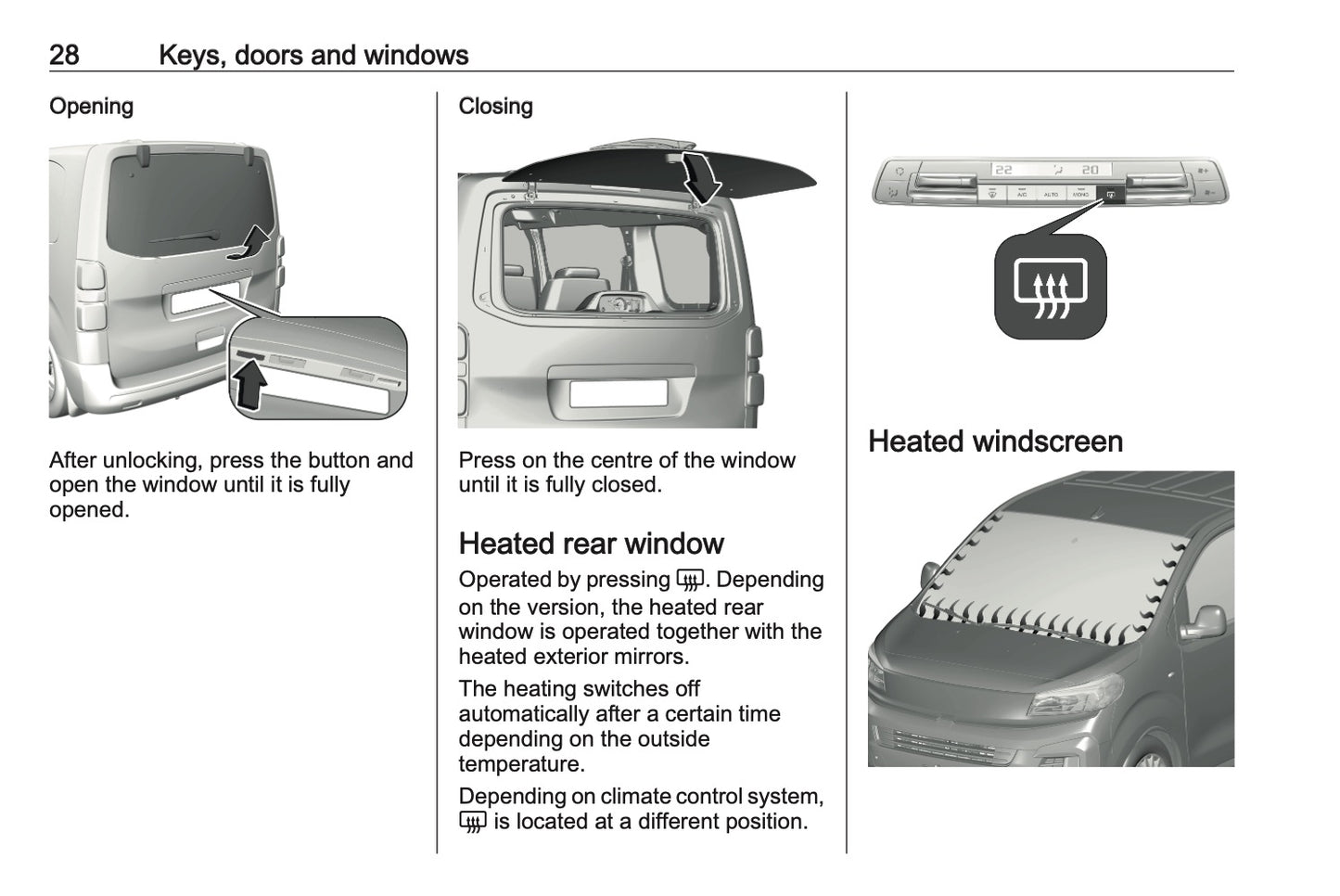 2023-2024 Opel Vivaro Owner's Manual | English