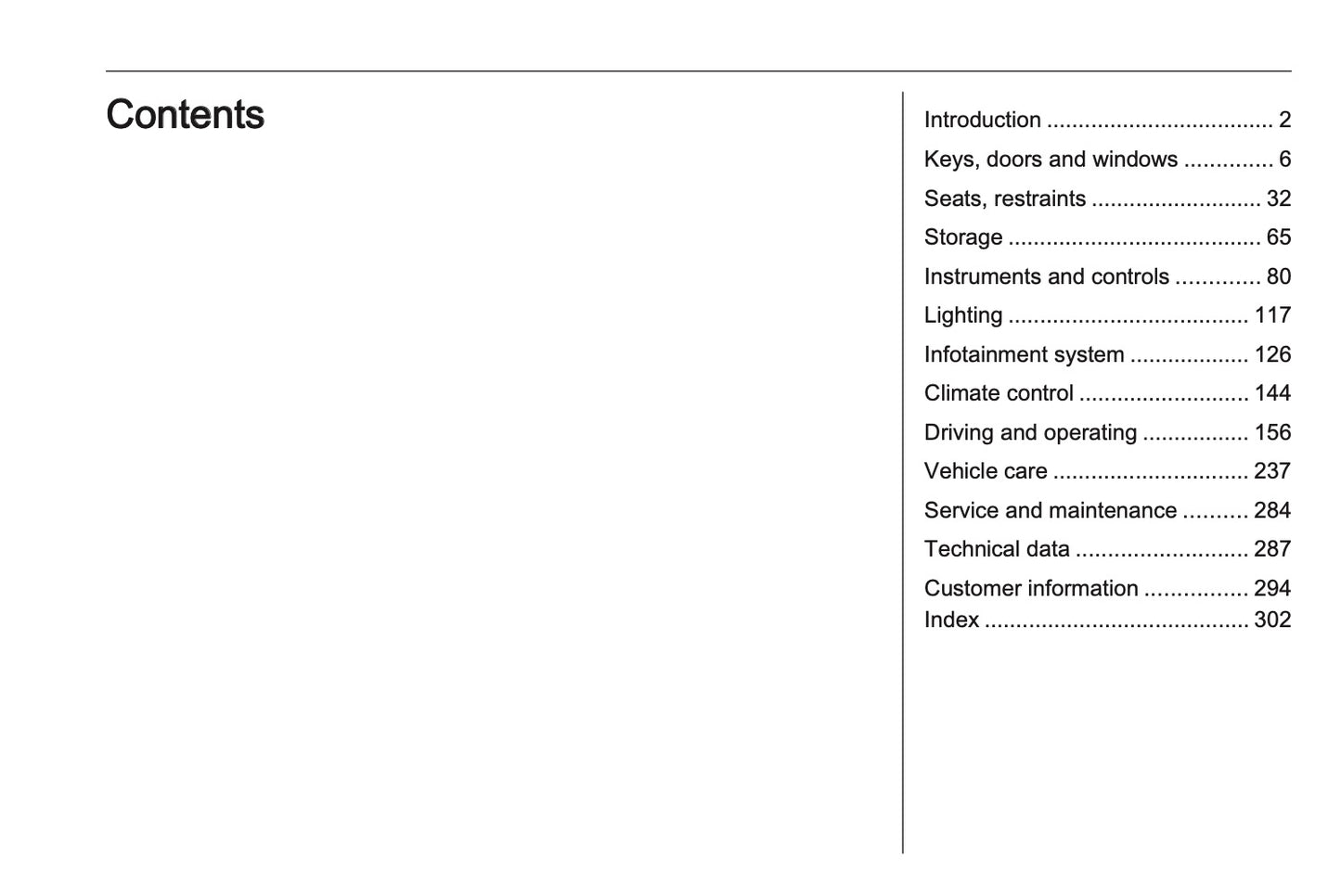 2024-2025 Opel Vivaro Owner's Manual | English