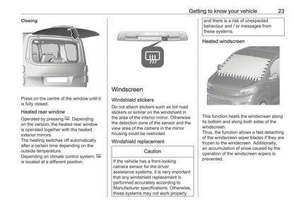 2025-2026 Opel Vivaro Owner's Manual | English