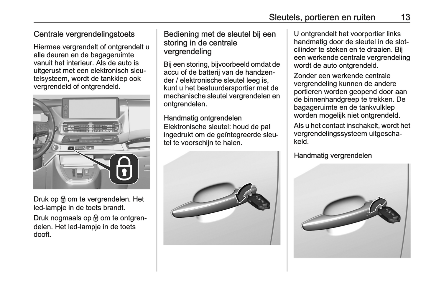 2024 Opel Vivaro Owner's Manual | Dutch