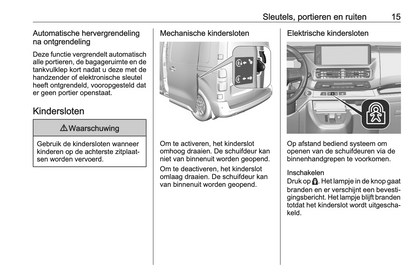 2024 Opel Vivaro Owner's Manual | Dutch